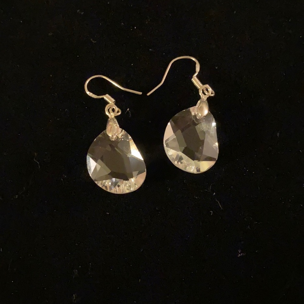 Clear dangle earrings. NWT.